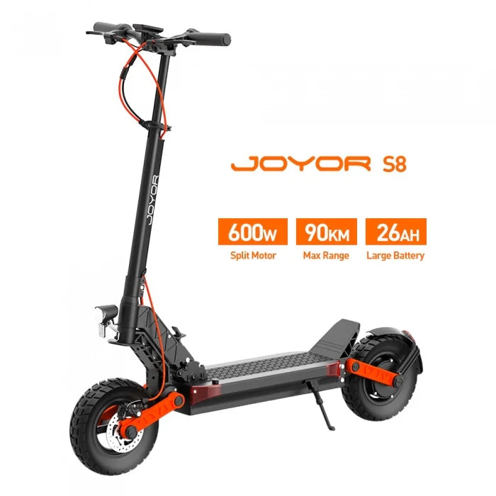 Składana hulajnoga elektryczna Joyor S8, silnik 600W, bateria 48V 26AH, 10-calowe opony, maks. prędkość 25km/h, zasięg 90km - Dostawca